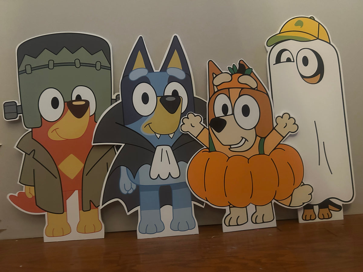 Halloween blue heeler and friends