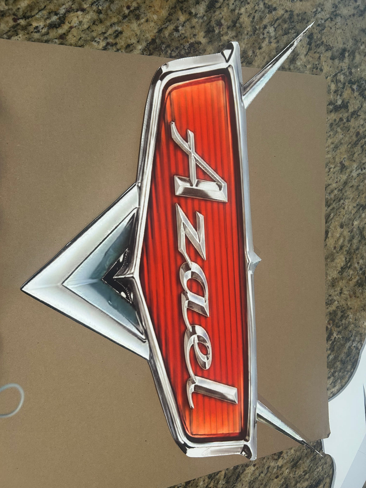 Custom car emblem name logo