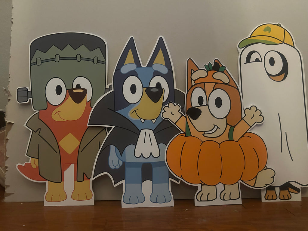 Halloween blue heeler and friends