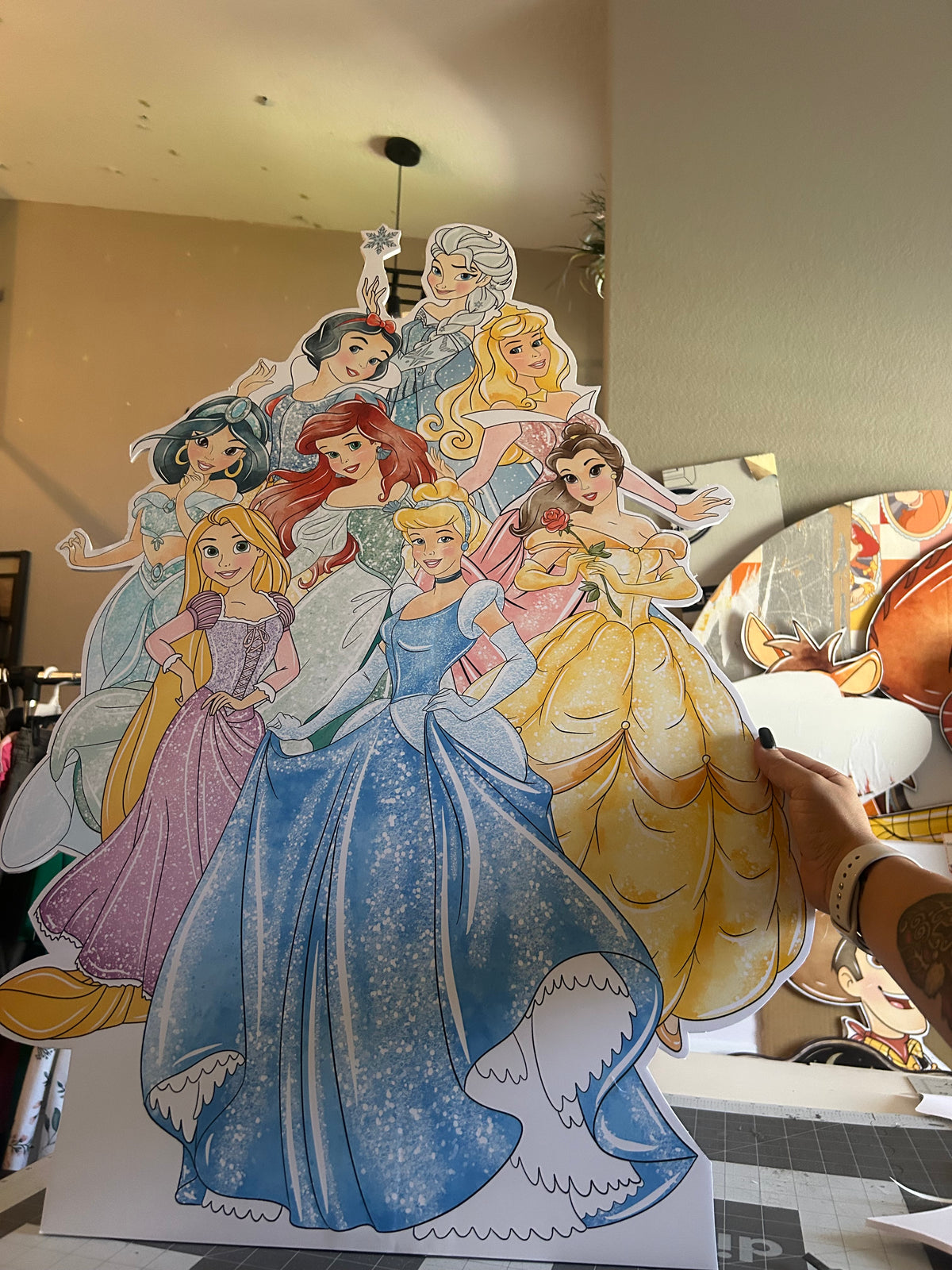 Princess group watercolor cut out