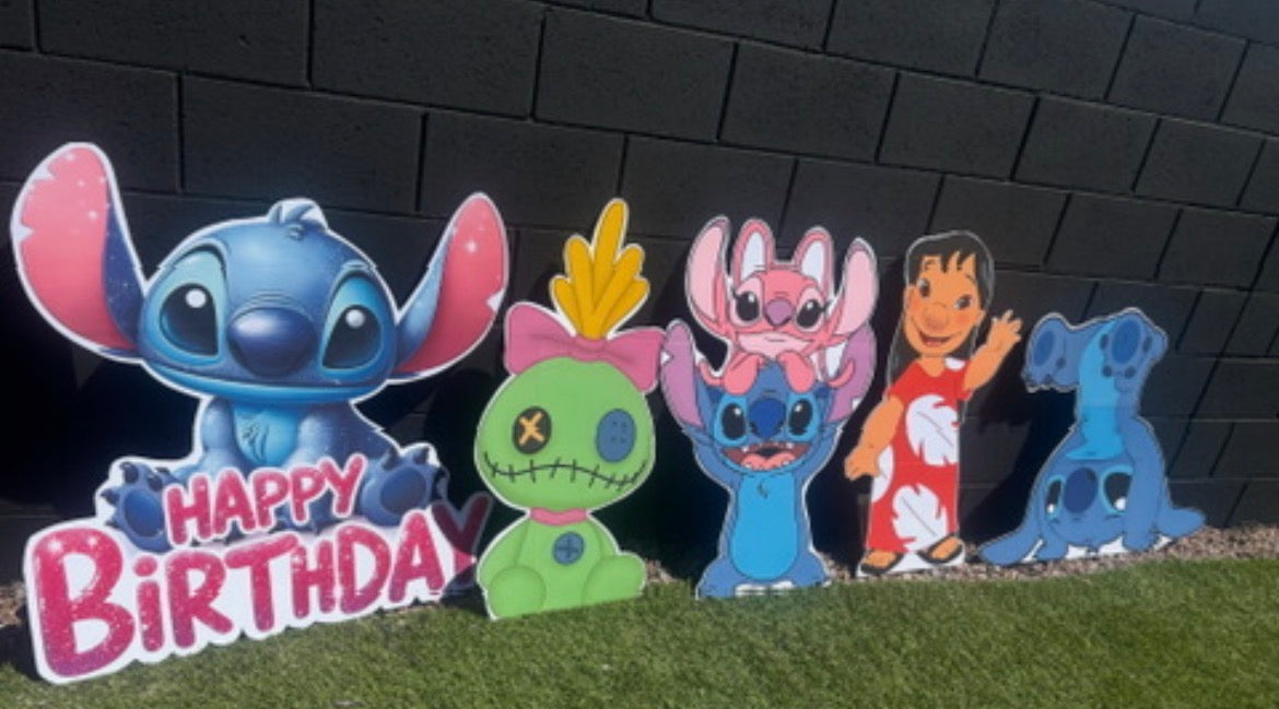 Ohana Hawaiian themed cut outs