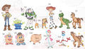 Toy Story water color cut outs
