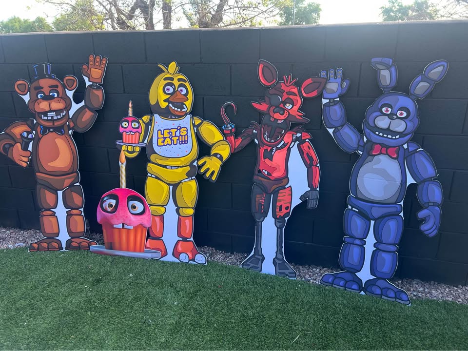 FNAF SET - Five nights at Freddy’s Character cut outs