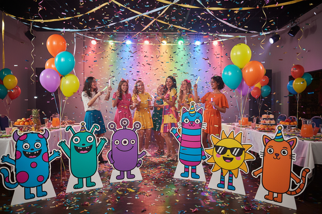 PArty wit character cut outs